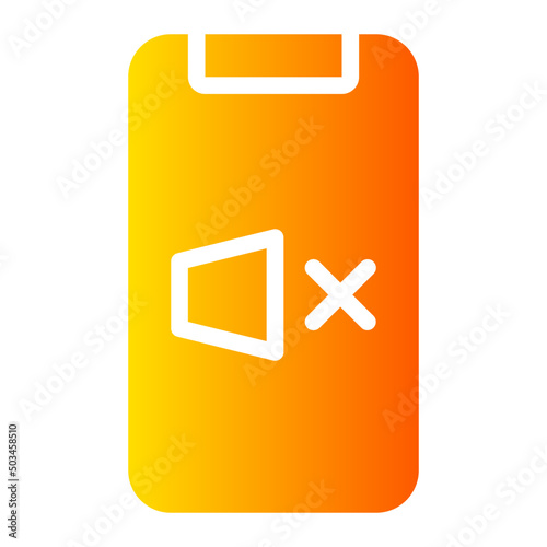 mute gradient icon