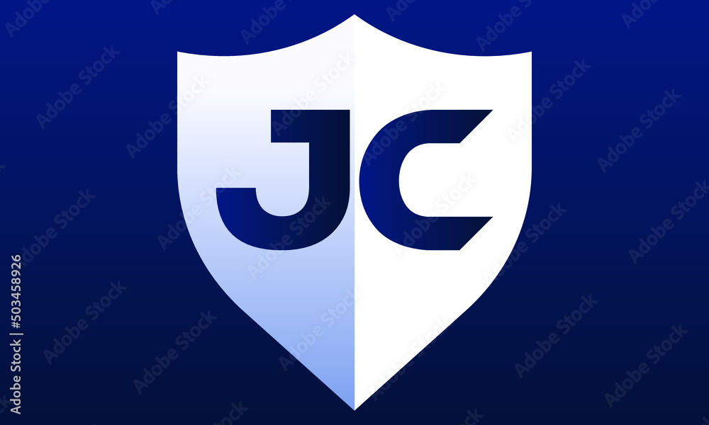 JC shield logo design vector template | monogram logo | abstract logo ...