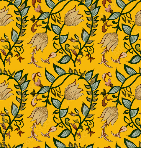 abstract Hand Print indian Block Print Ajrakh Print background pattern