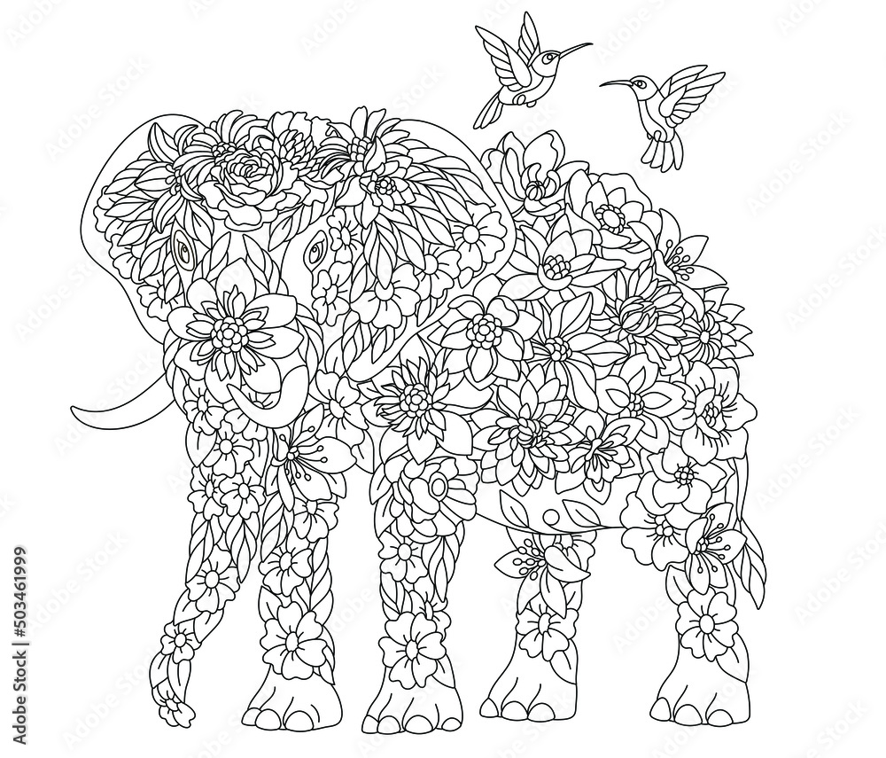 Adult Coloring Pages Elephants - 1000 F 503461999 Ux5qiXJjcEO8sfRuxzuaAw3Nx6aLo1bF 