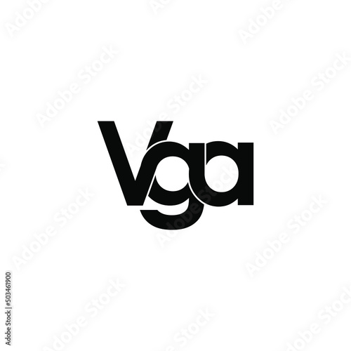 vga letter original monogram logo design