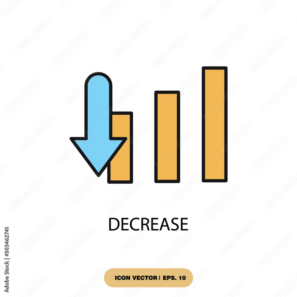 decrease icons symbol vector elements for infographic web decrease icons symbol vector elements for infographic web