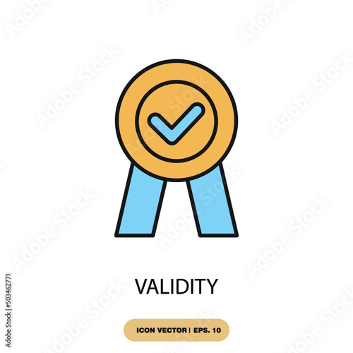 validity icons  symbol vector elements for infographic web