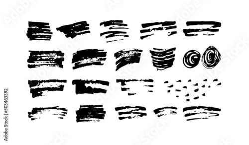Abstract hand drawn doodle design elements. Template set for web, poster, banner, art.
