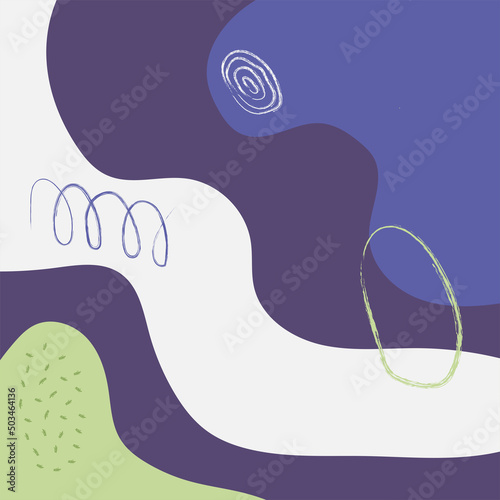 Boho style figures of balance, liquidity, plants. Design for cover, wallpapers, postcards, decor.