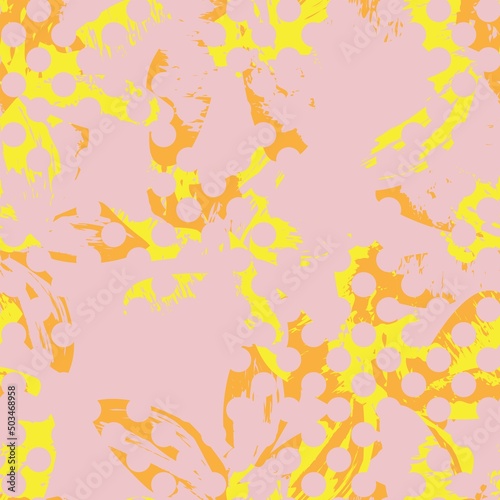 Floral Dotted Seamless Pattern Design