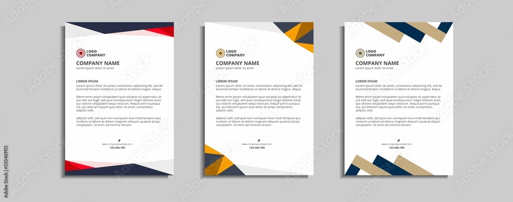 modern corporate letterhead template design