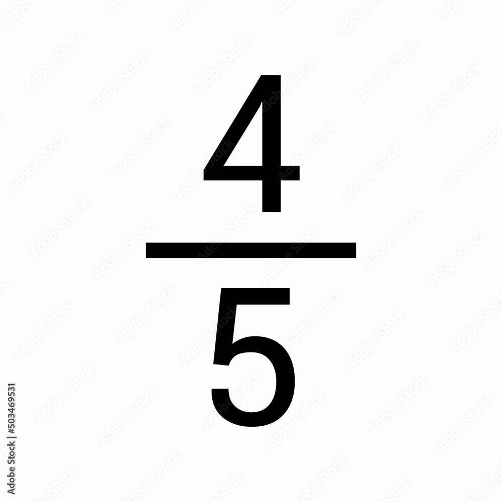 Fraction of four fifths vector Fraction of four fifths vector