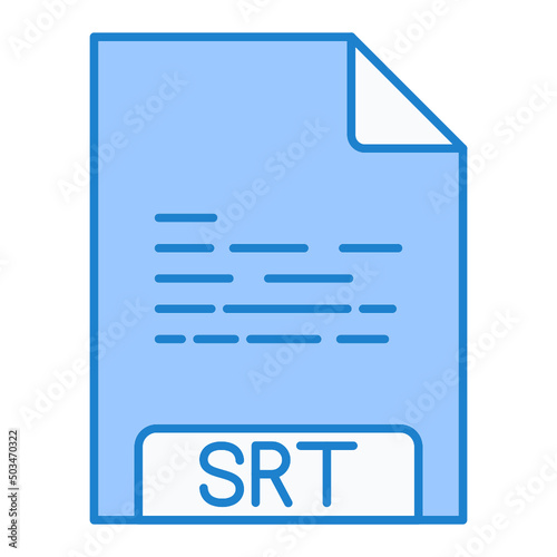 SRT File Format Icon Design photo