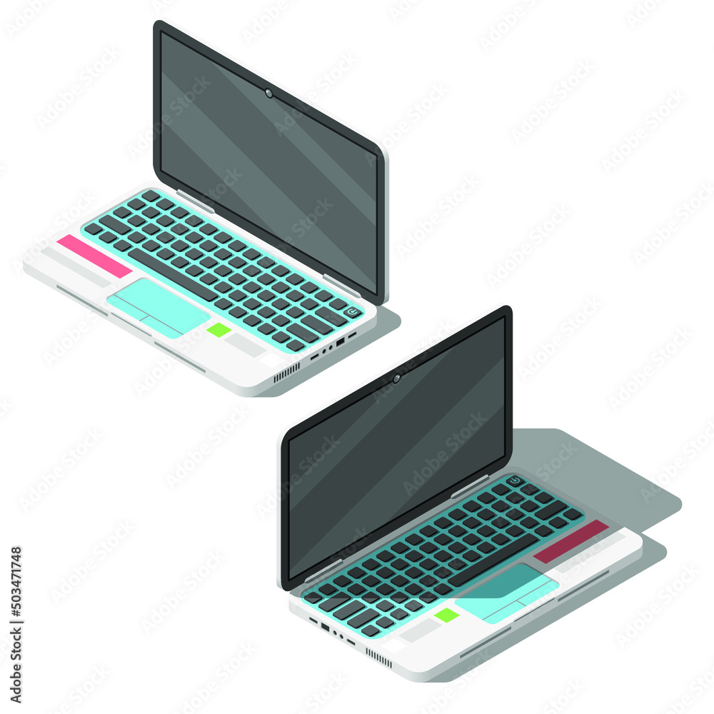 Set Isometric Collection 3D Device NoteBook Technology Equipment Appliances Element Vector Design Style Set Isometric Collection 3D Device NoteBook Technology Equipment Appliances Element Vector Design Style