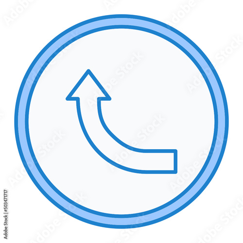 Curved Up Icon Design