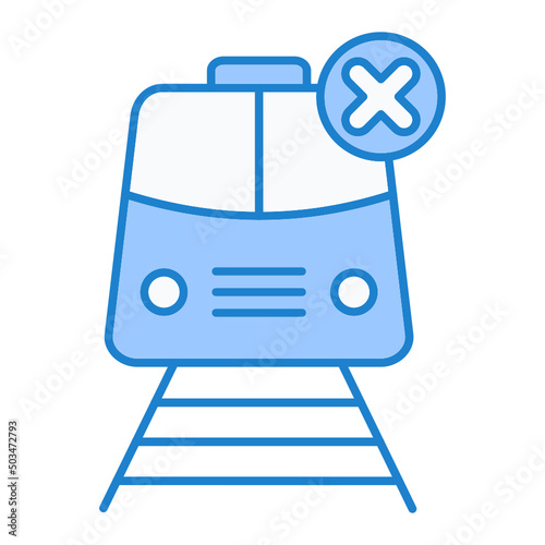 Train Cancelled Icon Design © Muhammad