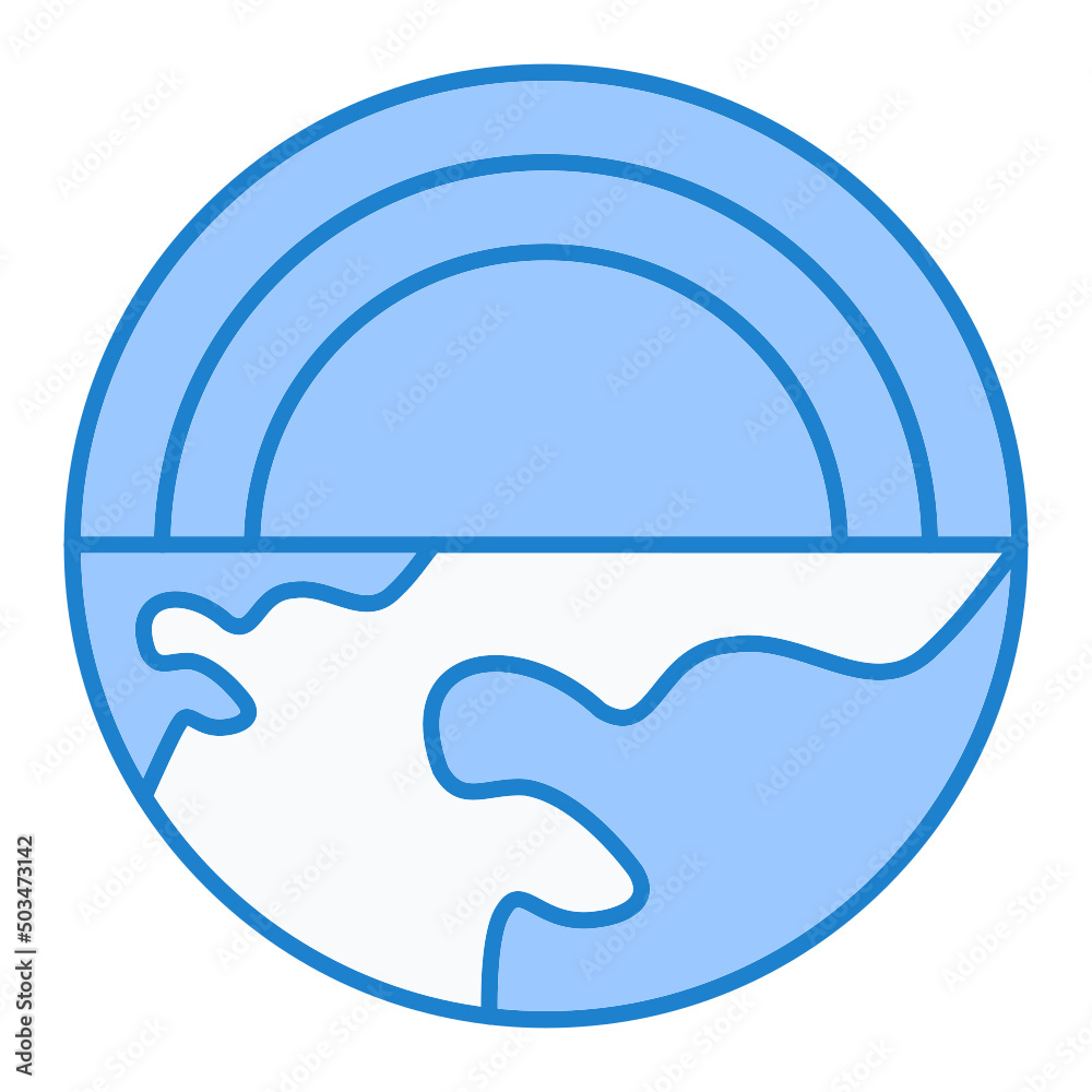 Earth Layers Icon Design