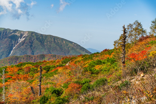 那須岳（茶臼岳）の紅葉【栃木県・那須塩原市】 Autumn leaves of Mt. Nasu - Tochigi prefecture, Japan