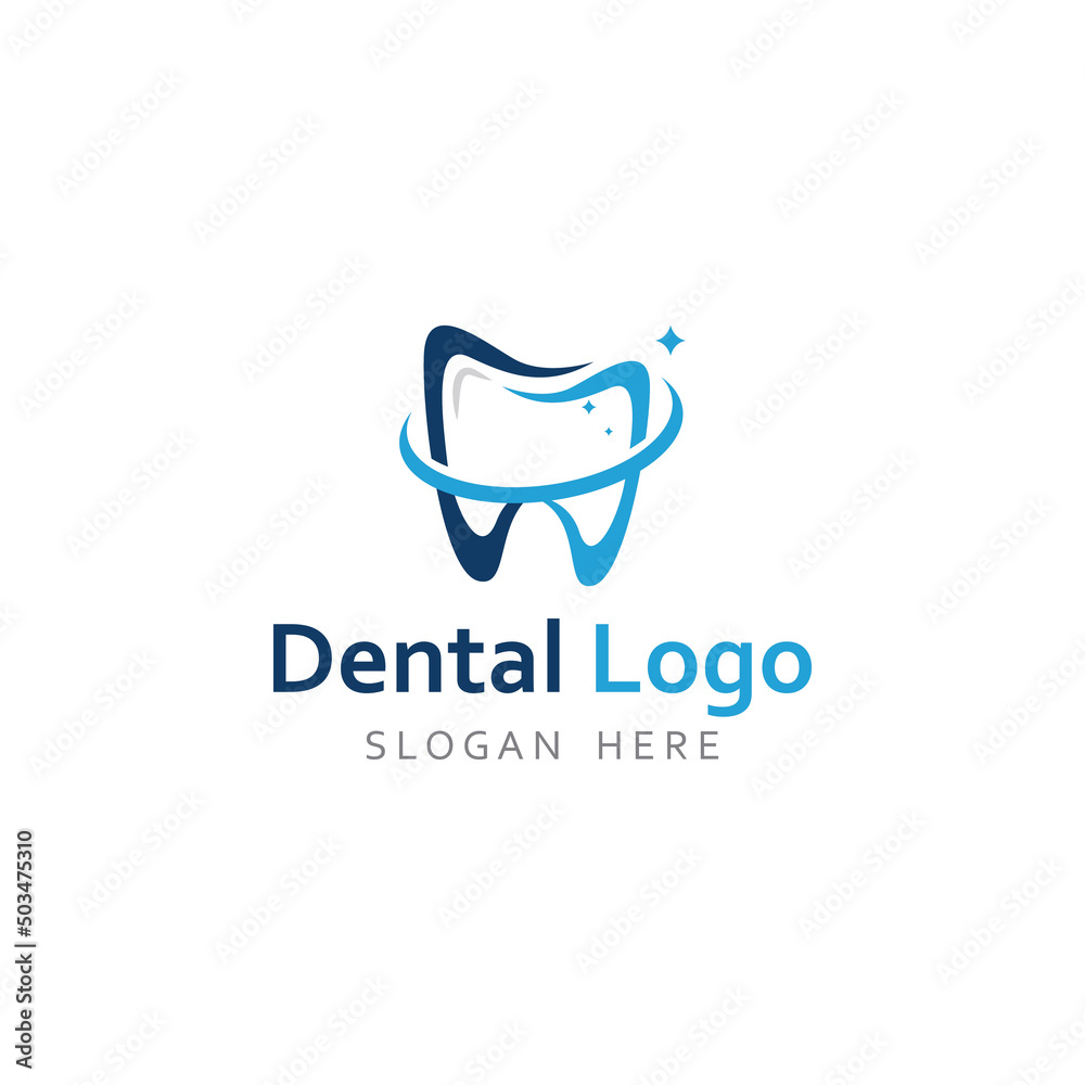 Dental logo, logo for dental health, and logo for dental care. Using a template illustration vector design concept