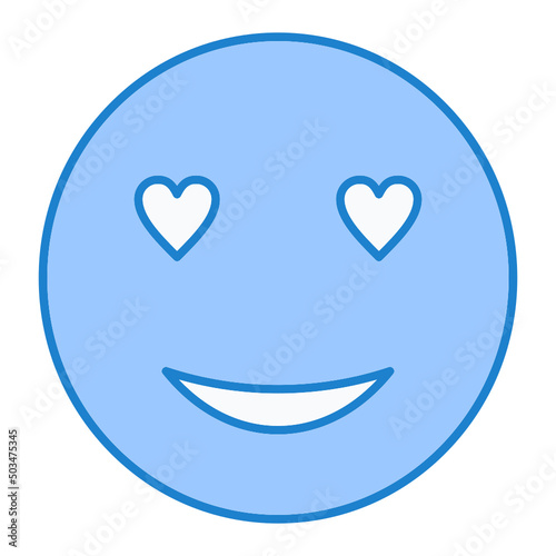 In Love Emoji Icon Design