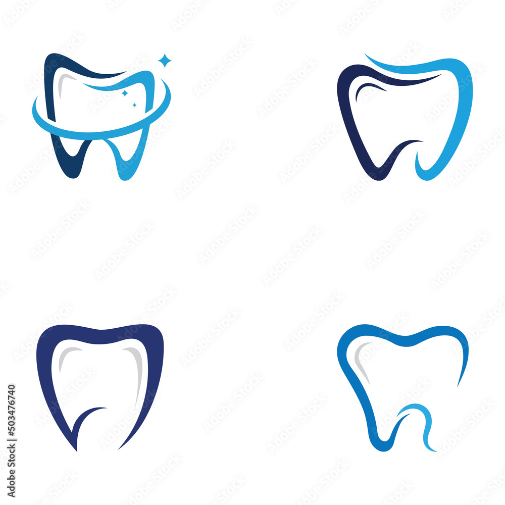 Dental logo, logo for dental health, and logo for dental care. Using a template illustration vector design concept Dental logo, logo for dental health, and logo for dental care. Using a template illustration vector design concept