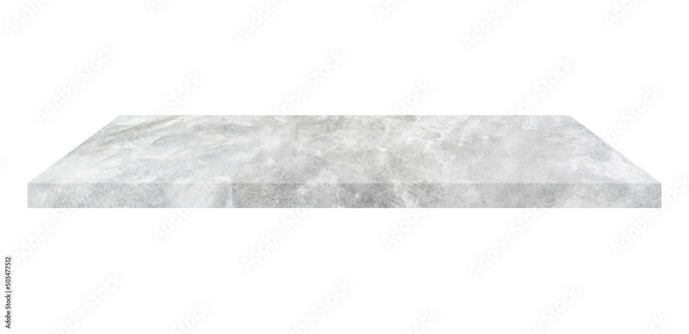 Concrete shelf table isolated on white background and display montage for product. Concrete shelf table isolated on white background and display montage for product.