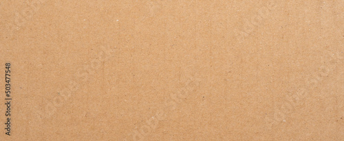 Panorama of brown paper box texture and background with copyspace