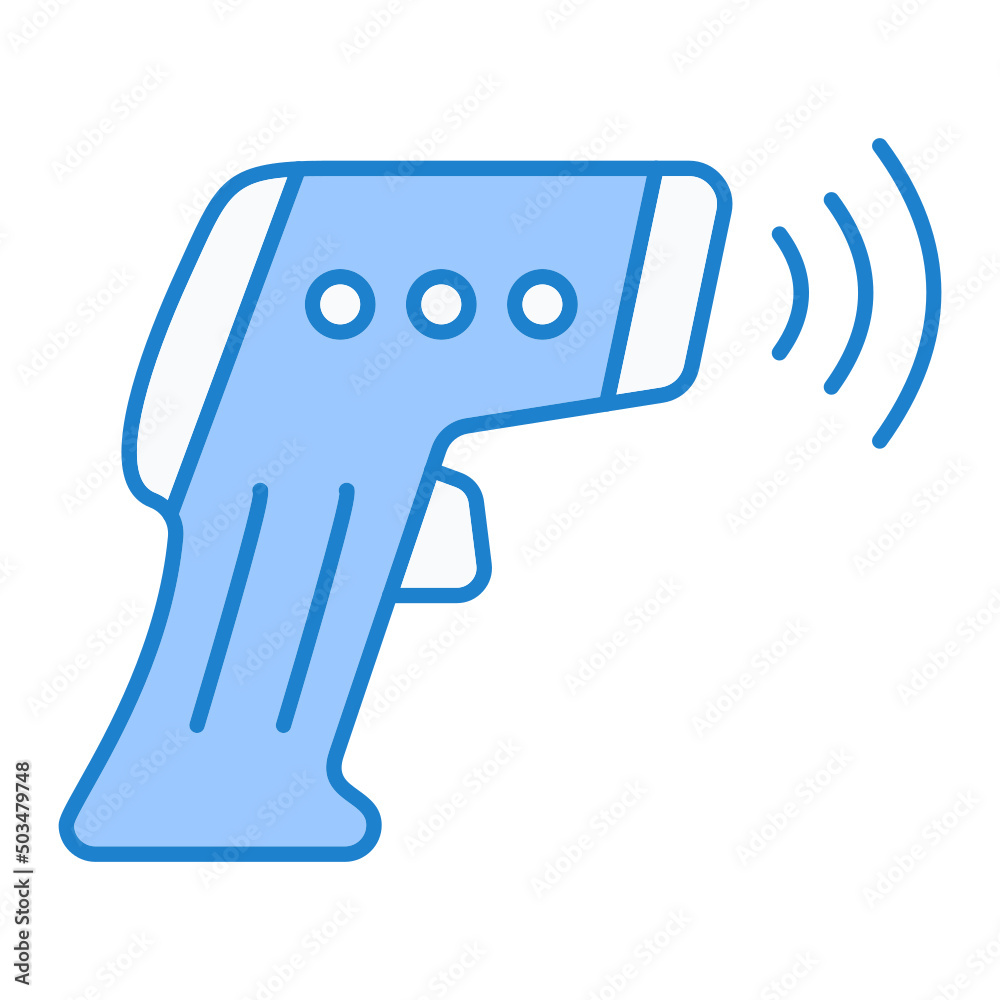 Fototapeta premium Thermometer gun Icon Design
