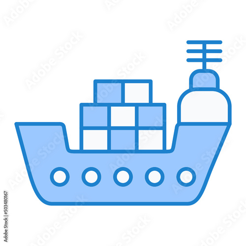 Cargo Ship Icon Design