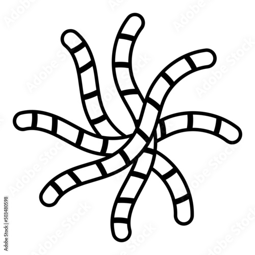worms and coccidial oocysts Concept vector icon design, Poultry farming symbol, Meat or Eggs Production Sign, Protein and farmyard equipment stock illustration