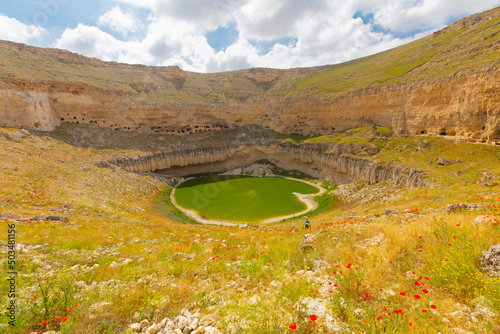 Çıralı Obruğu is in Akviran Plateau in the northwest of Yenikent Subdistrict in Karapınar district of Konya. photo