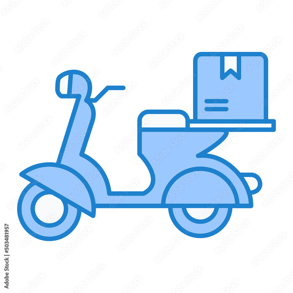 Delivery Scooter Icon Design