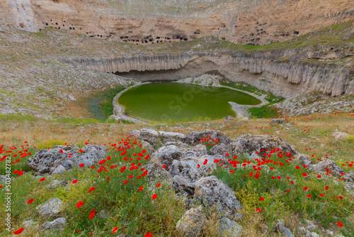 Çıralı Obruğu is in Akviran Plateau in the northwest of Yenikent Subdistrict in Karapınar district of Konya. photo