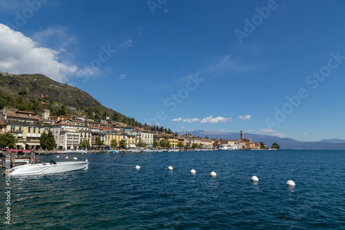 Salo', Lago di Garda, Italy - March 11, 2022: Salo' small town on Lake Garda in summer, Italy