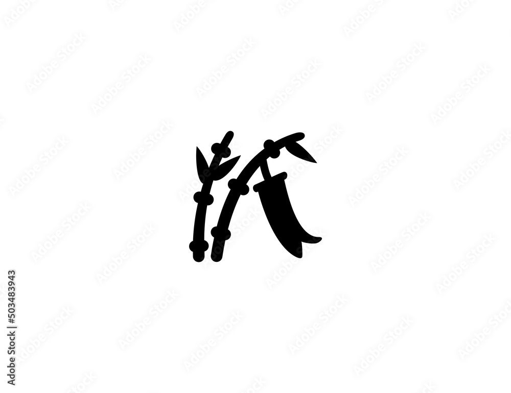 Tanabata Tree isolated realistic vector icon. Wish tree. Tanabata Tree illustration icon