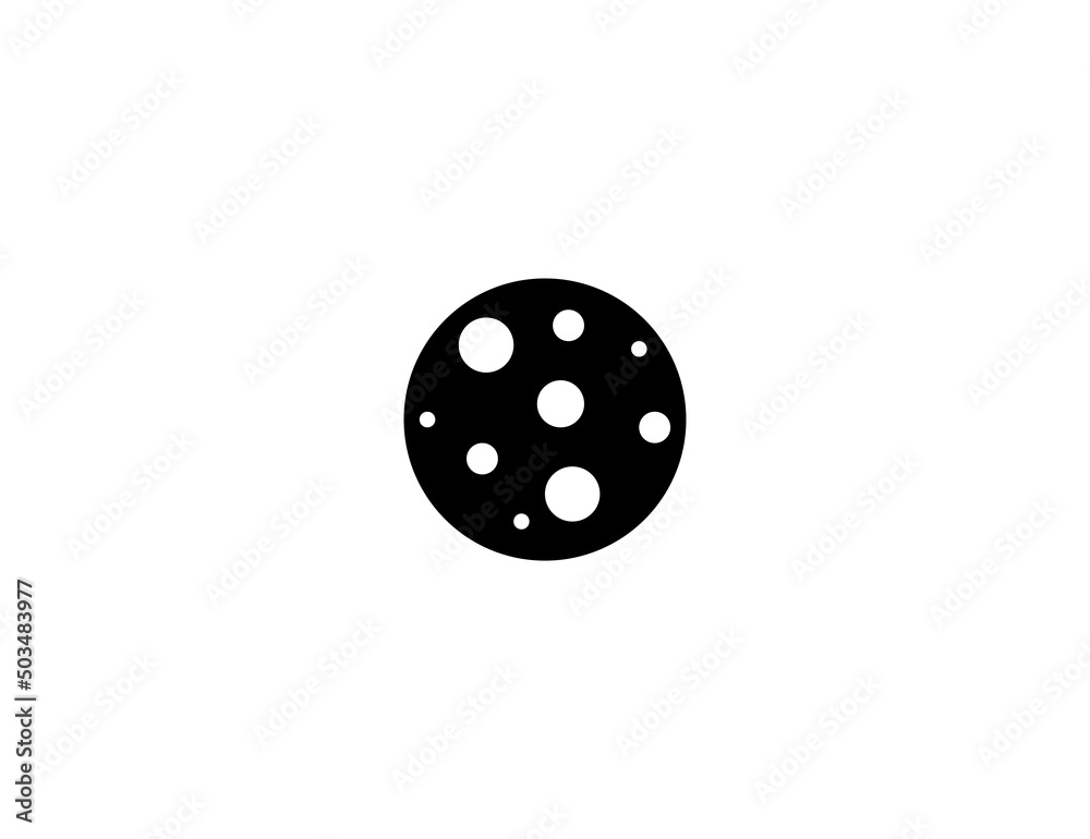 Moon isolated realistic vector icon. Moon illustration icon Moon isolated realistic vector icon. Moon illustration icon