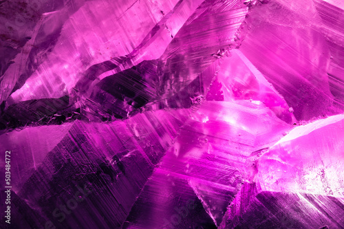 Amethyst raw unpolished macro detail gemstone texture close-up pink and purple crystal