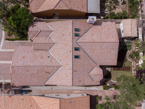Las Vegas Suburban Roof From Above During the Day