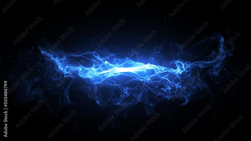 Shockwave Explosion Particles Background Loop/ 4k animation of an abstract space shockwave particles explosion background loop with fractal motion and depth of field 