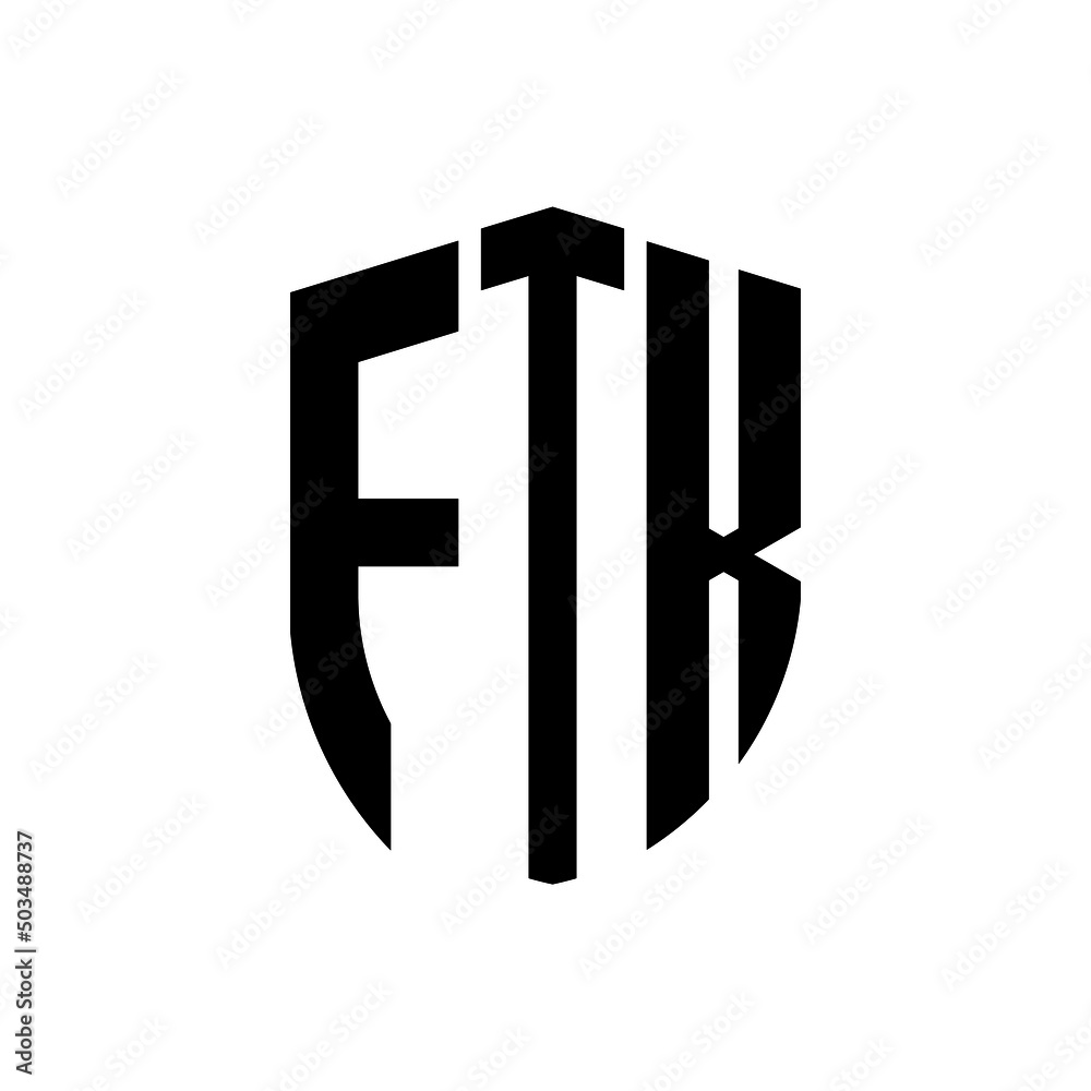 FTK letter logo design. FTK modern letter logo with black background
