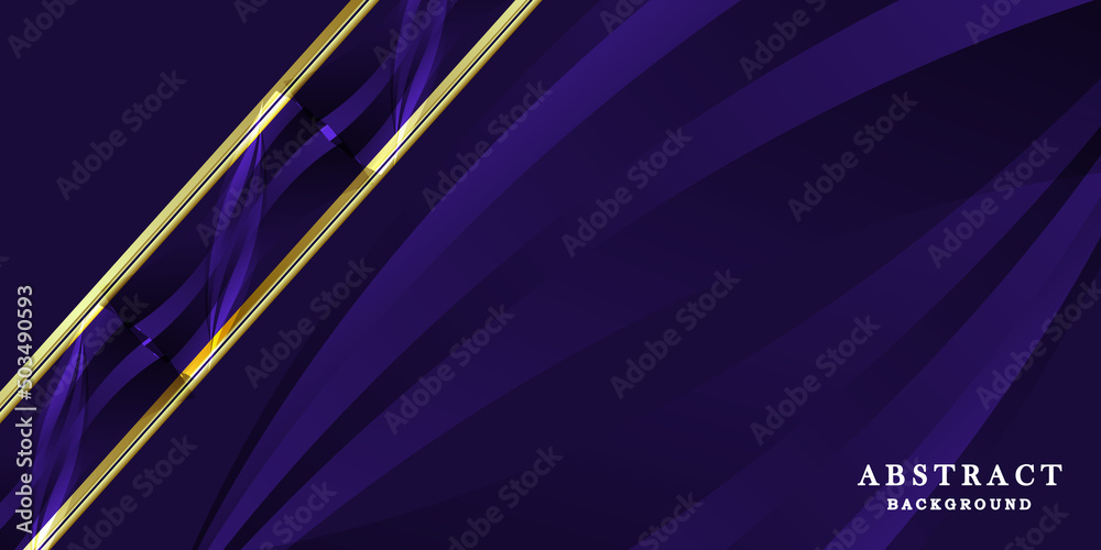 Abstract blue background with gold lines Stock Vector | Adobe Stock