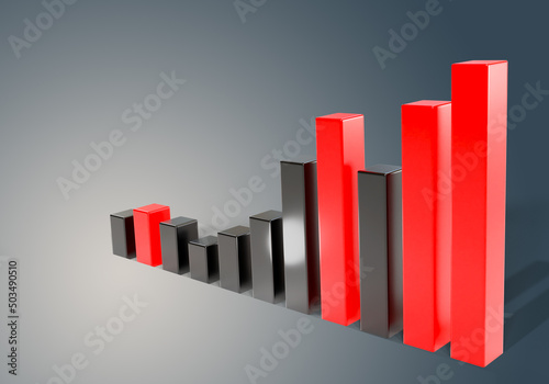 Economic graph. Red-black g...