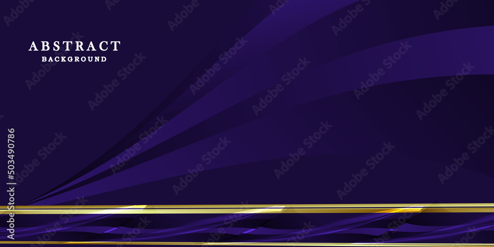 Fototapeta premium Abstract blue background with gold lines