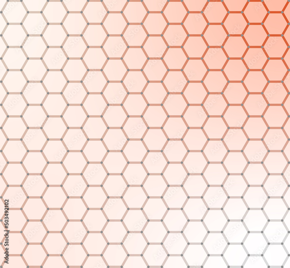 Naklejka premium Hexagon pattern outline shape illustration.