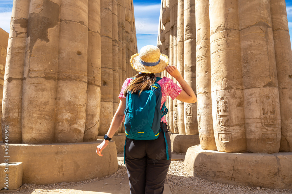 Woman at Luxor Temple in Egypt