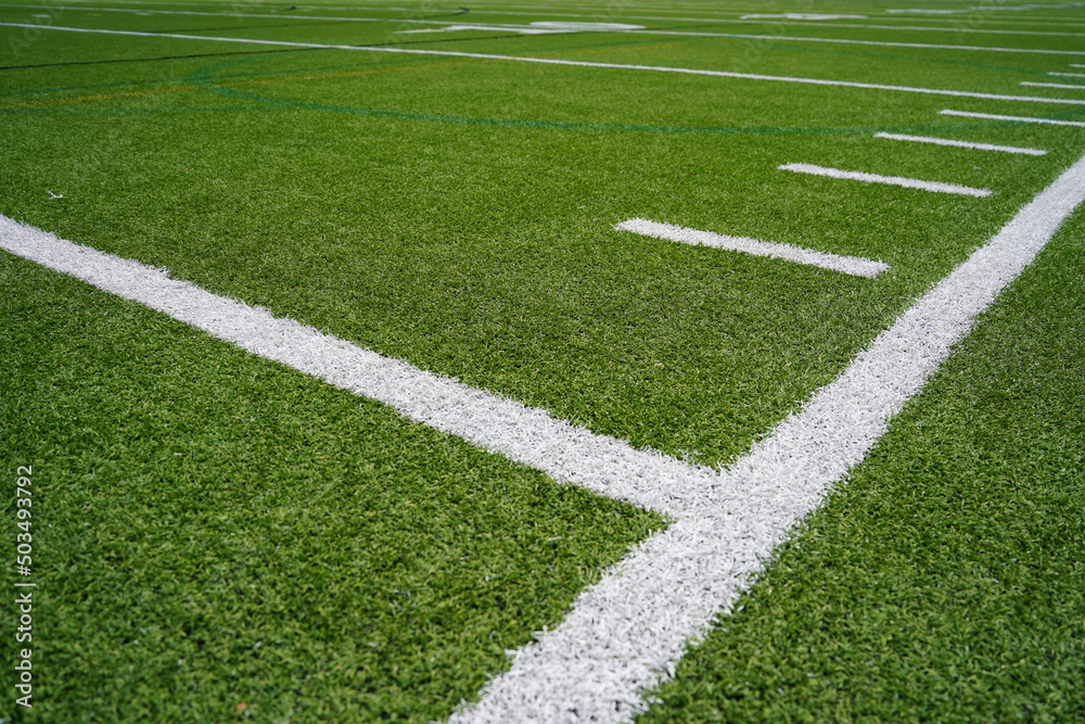 American football field with yard lines American football field with yard lines