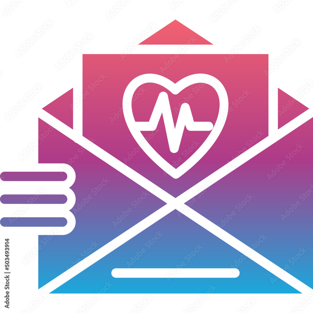 Naklejka premium Love Letter Icon 