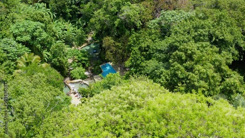 Oasis of natural pools in Caribbean jungle; Balneario Villa Miriam photo