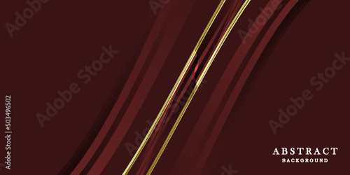Abstract dark red background with gold lines