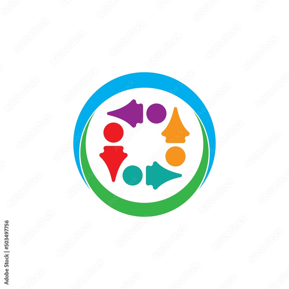 Community, network and social icon Community, network and social icon