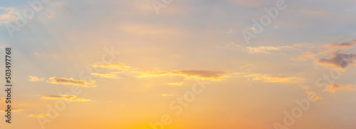 Sky with small clouds at sunset in soft pastel colors © Volodymyr