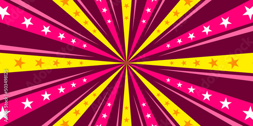 Comic pink background with star