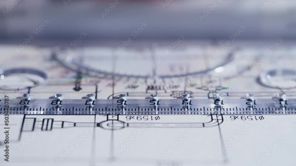 Plan blueprint close-up. Architect designer drawing, professional engineer working, interior creator making architectural house project, drafting building. Plan blueprint close-up. Architect designer drawing, professional engineer working, interior creator making architectural house project, drafting building.