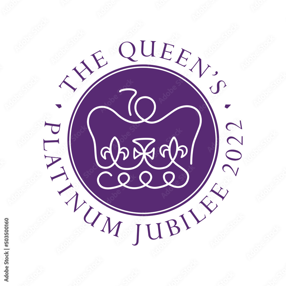 The Queen's Platinum Jubilee anniversary celebration background - obrazy, fototapety, plakaty 